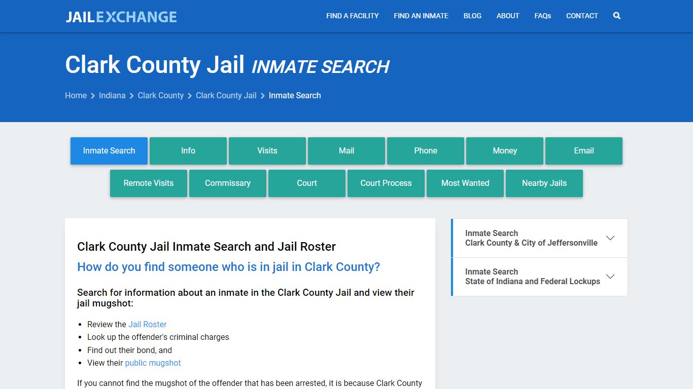 Inmate Search: Roster & Mugshots - Clark County Jail, IN
