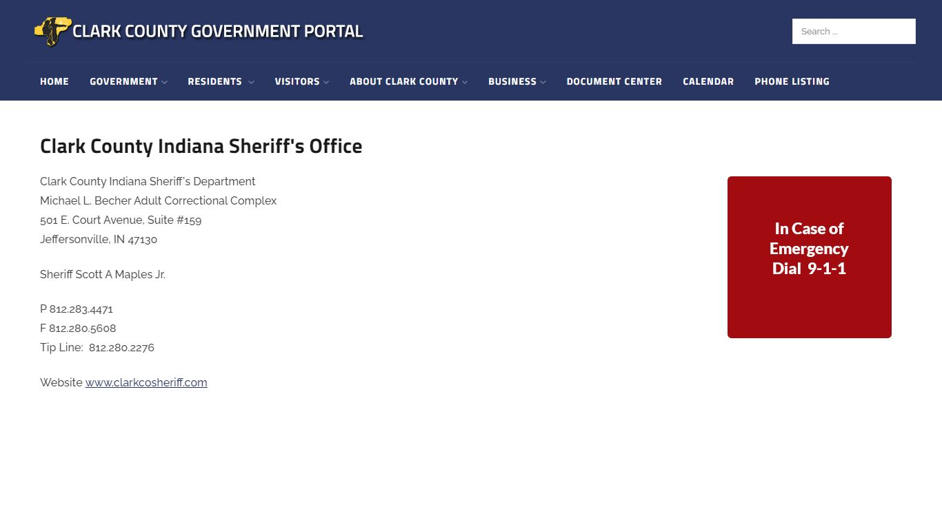 Clark County Indiana Sheriff's Office
